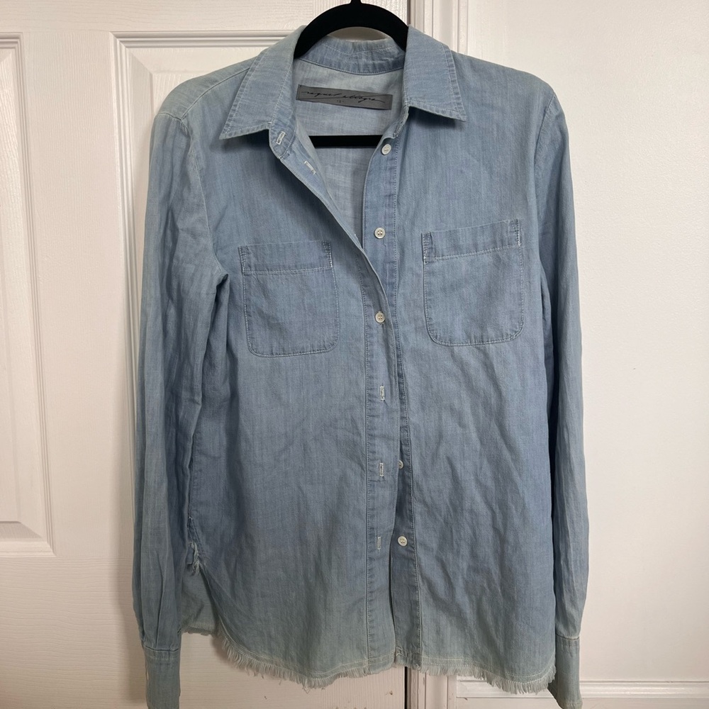 Raquel Allegra designer button up long sleeve shirt